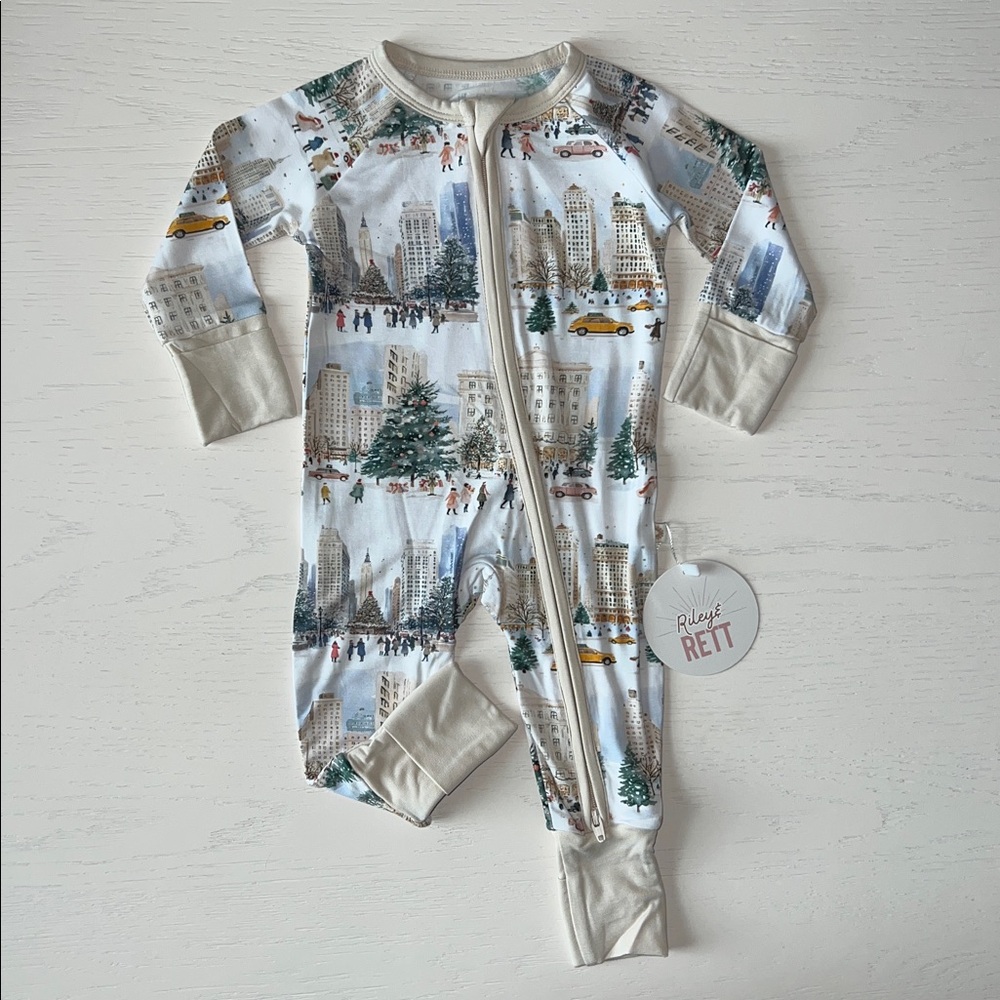🎄 Riley & Rett New York City Bamboo Christmas Romper